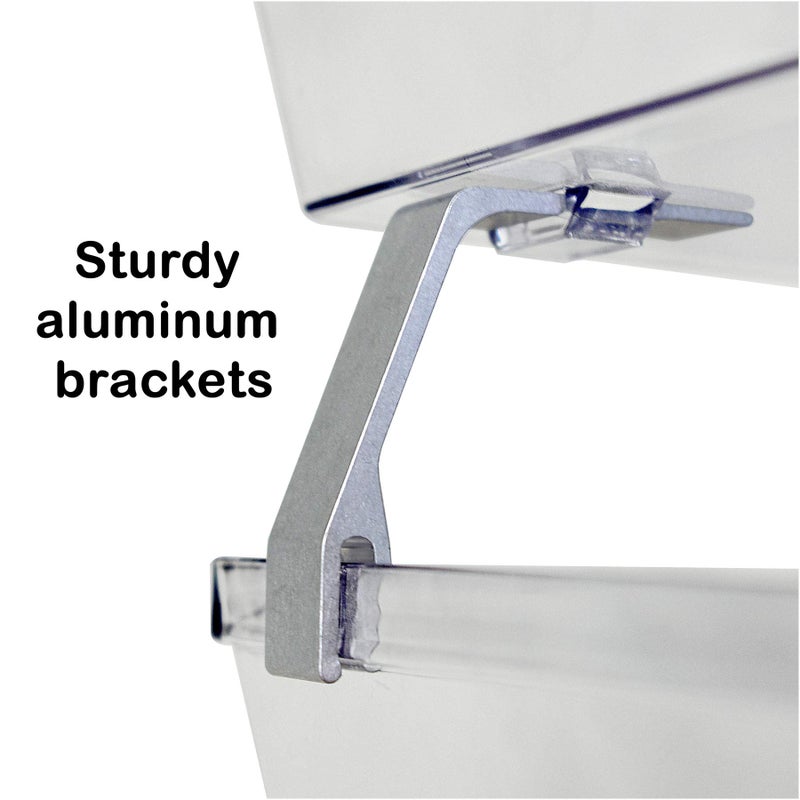 Acrimet Facility 2 Tier Letter Tray, Side Load, Letter Size/A4, Desktop File Organizer, Plastic (Clear Crystal Color) - Image 5